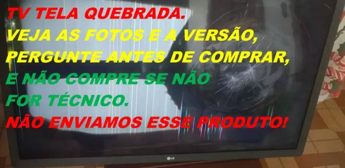 TV LG 32LM625BPSB COM TELA QUEBRADA.