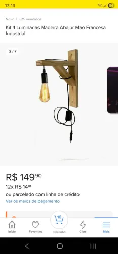 Luminária rústica ( o par por 50,00)