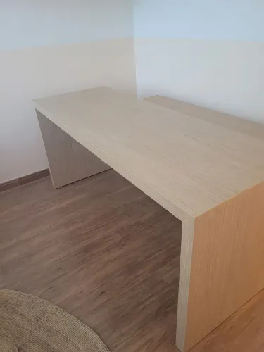 Mesa de escritório em mdf Carvalho Natural Guararapes