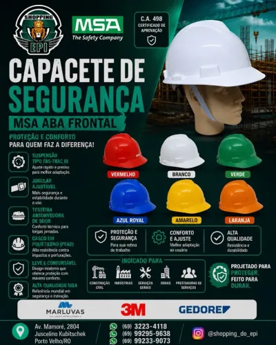 APACETE DE SEGURANÇA MSA ABA FRONTAL
