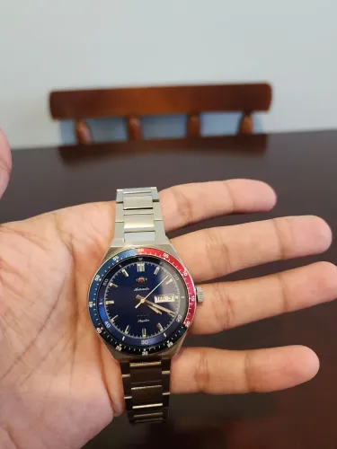 Relógio Orient Heritage 3 Estrelas Pepsi 42mm