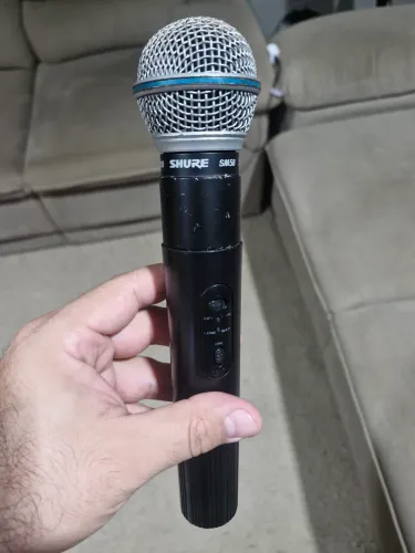 Microfone Sem Fio Shure SM58 Original + Receptor | Funcionando 100%