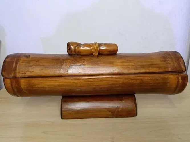 Petisqueira Rústica Em Bambu - 46 Cm
