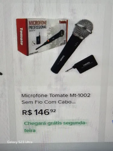 Microfone sem fio amador