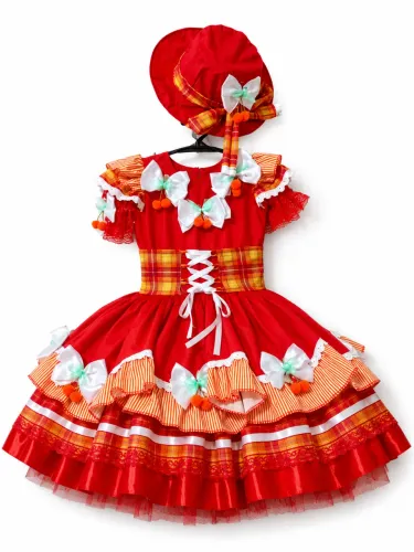 Vestido junino novo feito por costureira - peça única e exclusiva