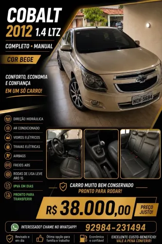 Chevrolet Cobalt LT 1.4 8V Flexpower/econoflex 4P 2012