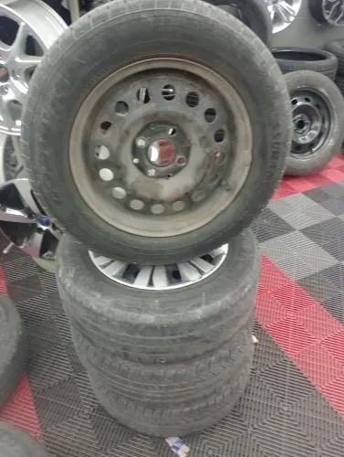 Rodas de ferro aro 14 Gol G5 + Pneus 1856514