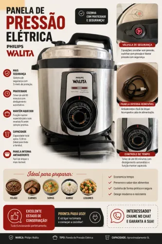 Panela de pressão Philips Walita