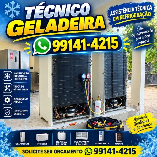Refrigeração conserto de geladeira, máquina de lavar, freezer.