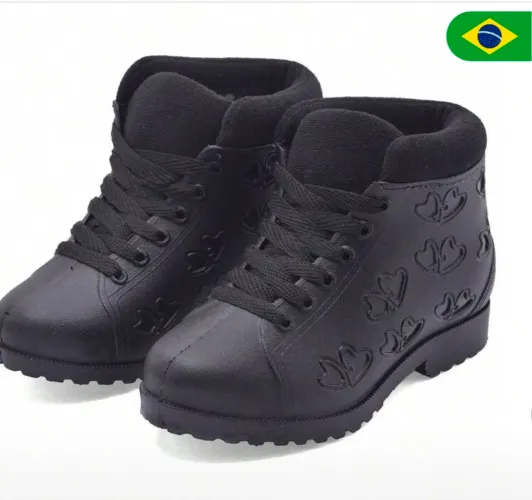 Bota preta escolar sapato 32 / 33 tênis