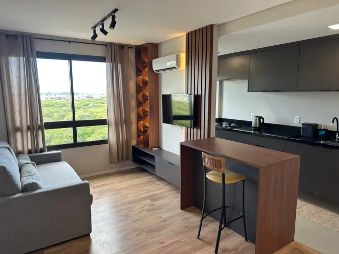 Apartamento mobiliado à venda no Aurora, Parque Una - 40 m², 1 quarto, móveis planejados e