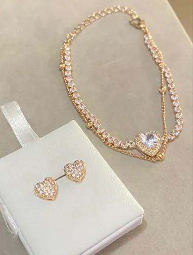 Semi joias pulseiras e brincos