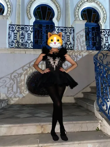 Fantasia do Cisne Negro completa luxo.