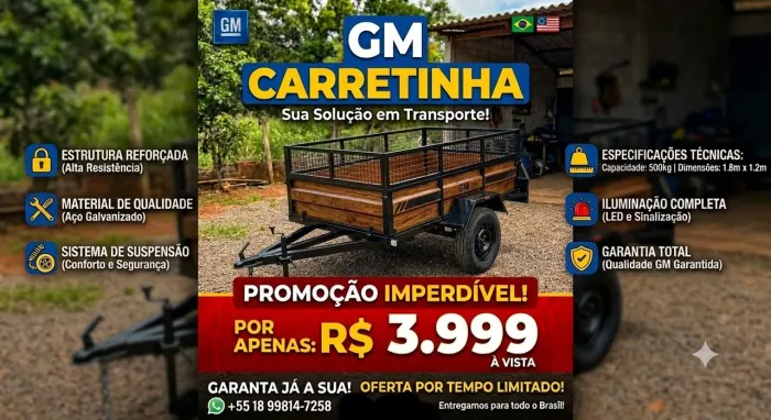 Carretinha reboque