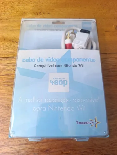 CABO VÍDEO COMPONENTE PRA NINTENDO WII 480p. TECNOSHOW NOVO.