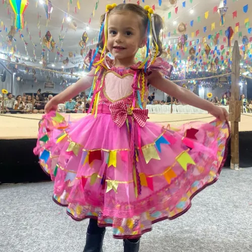 Vestido junino infantil - Tamanho 2/3 anos