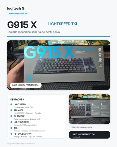 G915X TKL - menos de 2 meses de uso