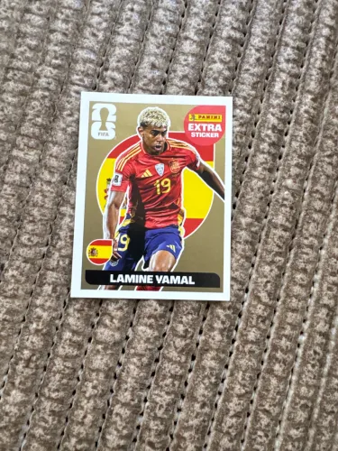 Lamine yamal figurinha extra sticker ouro
