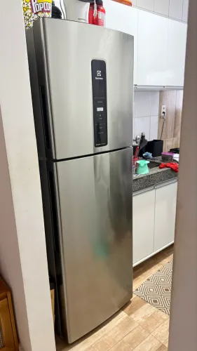 Geladeira Electrolux Frost Free Inverter 410L Efficient AutoSense Duplex cor Inox Look