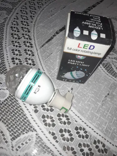 Lâmpada de festa Led colorida 3W