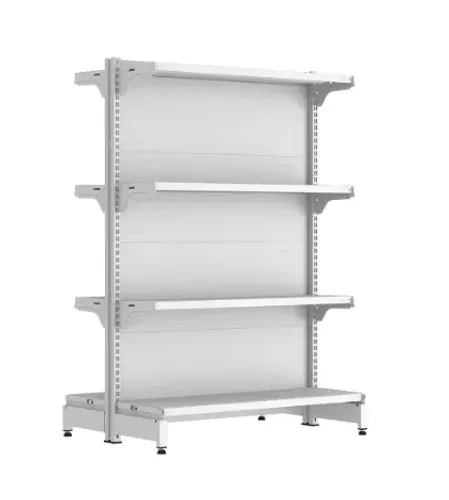 Gôndola Amapá Fit 40 Inicial Centro 1,37x0,90x0,60/0,80 8 Bandejas Branco