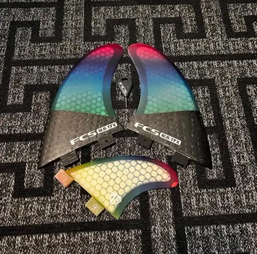 Quilhas Fcs Mark Richards Carbono Performance Core Twin + 1 Estabilizadora