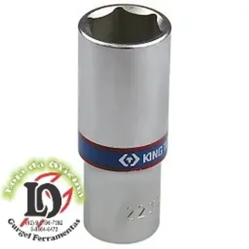 Soquete Sextavado Longo 22mm - 1/2" - King tony-KT423522M