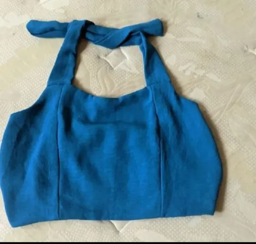 cropped azul petróleo frente única