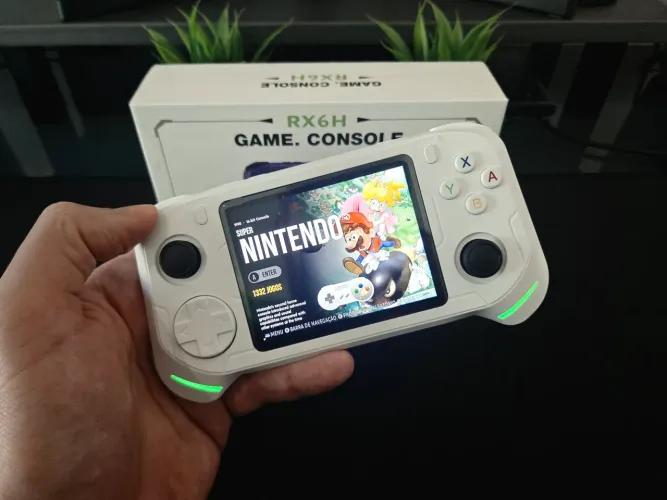 RX6H Console Portátil +22.000 Jogos nos Emuladores 128GB - Vídeo Game Novo, na Caixa