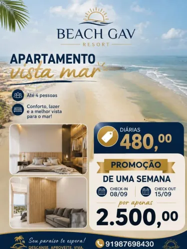 Apartamento no novo beach resort