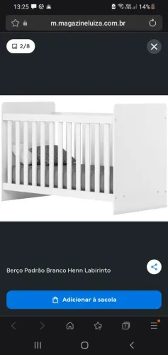 Berço infantil padrão cama