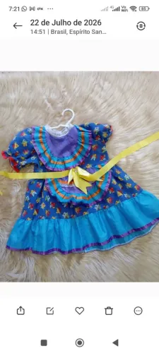 Vestido de quadrilha 2 anos usado