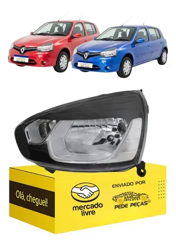 Farol Renault Clio 2013 2014 2015 2016 Novo L.e Esquerdo/motorista