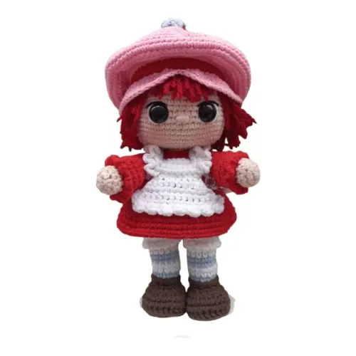 Boneca Moranguinho Vintage Amigurumi - 24cm