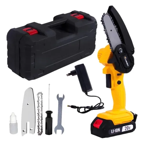 Motosserra Portátil Bateria 20v + Maleta Amarelo 20v 50/60hz Lacrada c Nf