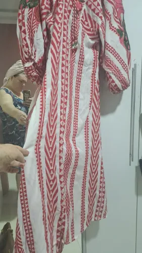 Vestido longo farm bordado