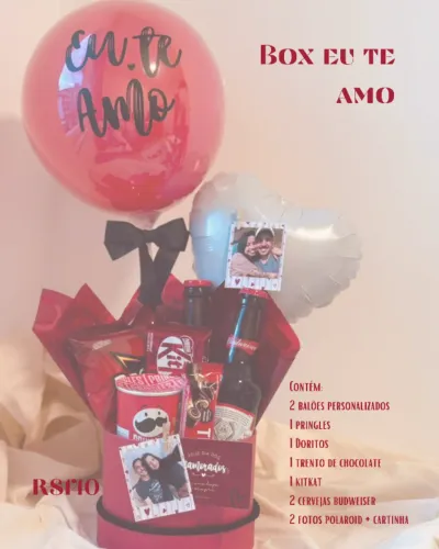 Presente Dia dos Namorados | Caixa surpresa e balão personalizado