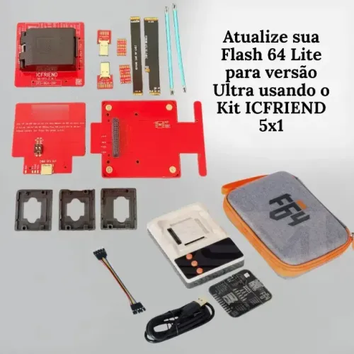 Programador De Nand Flash 64 Lite F64 Com Kit Icfriend