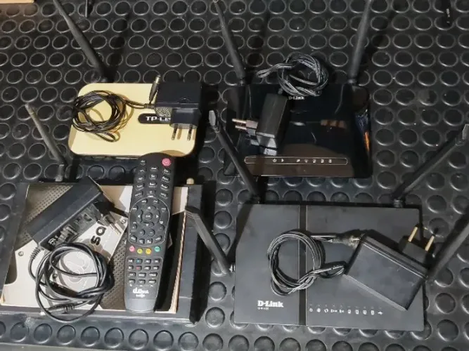 Lote roteadores TPLINK DLINK e d uosat twist
