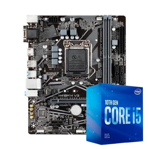 Kit i5 10400f+ placa mãe h410m hv2