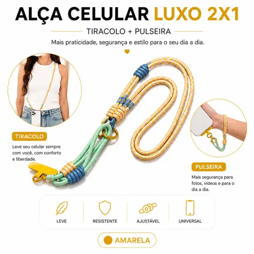 Cordão celular 2 em 1 | Alça ou pulseira