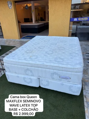 CONJUNTO BOX QUEEN MAXFLEX WAVE LÁTEX TOP - ENTREGA