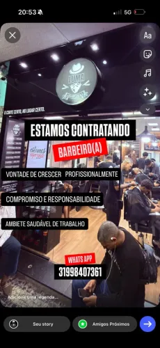 ESTAMOS CONTRATANDO BARBEIRO(A)