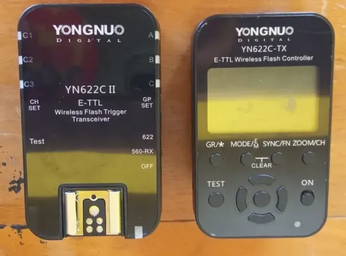 Radio transmissor YN622-TX e receptor YN622C II para CANON