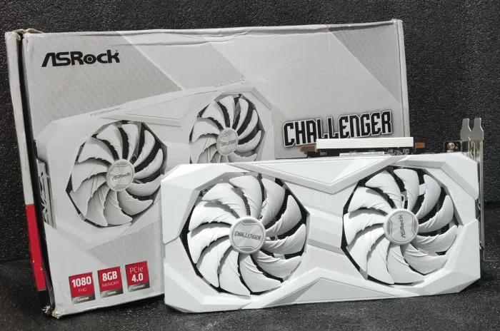 Placa de Video ASRock Radeon RX 6600 Challenger White 8GB (Nova / Testada)