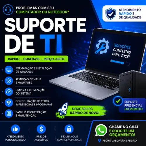 SUPORTE DE TI | Formatação | Instalação | Computadores e Notebooks