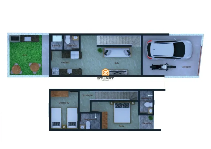 Casa com 2 quartos, suíte e 1 vaga!
