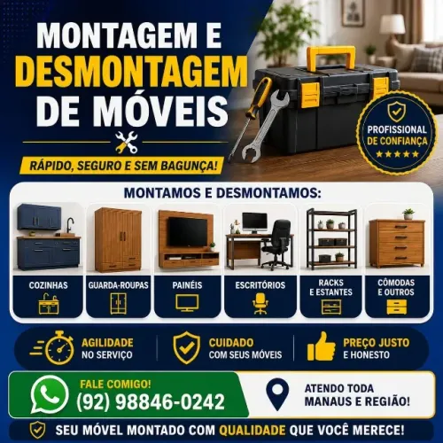 Montador de Móveis em Manaus | Montagem e Desmontagem a Domicílio