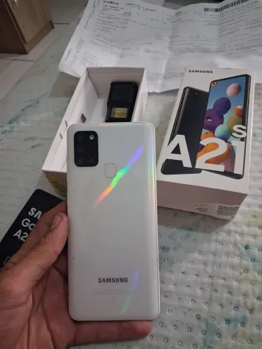 Smartphone A21S com todos os acessorios e NF