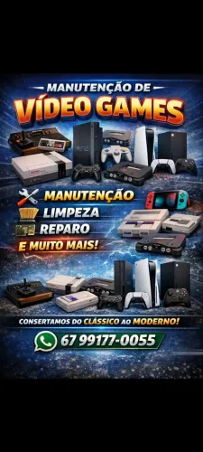 Manutenção vídeo games 